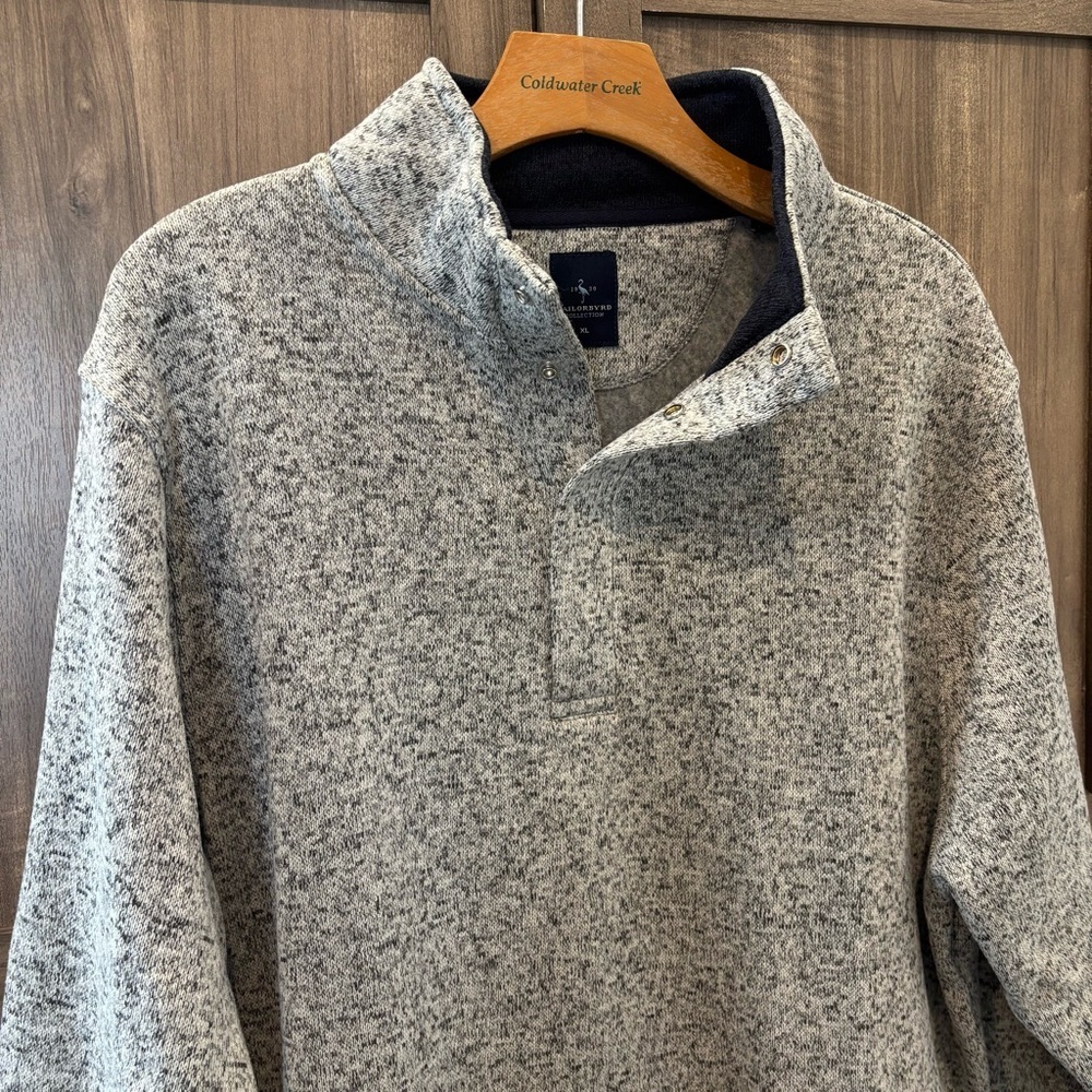 NWT Tailorbyrd Mens Snap Placket Pullover Grey - Picture 6 of 13